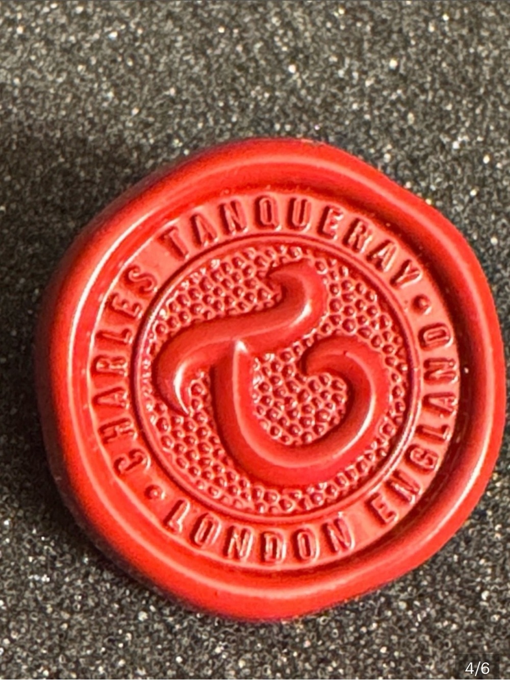 Charles Tanqueray London Red Wax Seal Pin